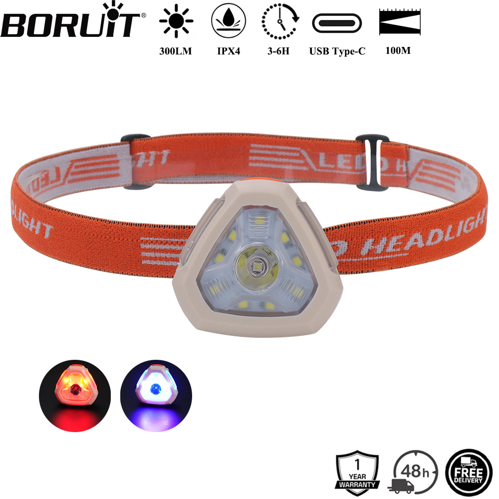 Aquatic Sports Hat - Boruit 300lm tampa clipe led farol