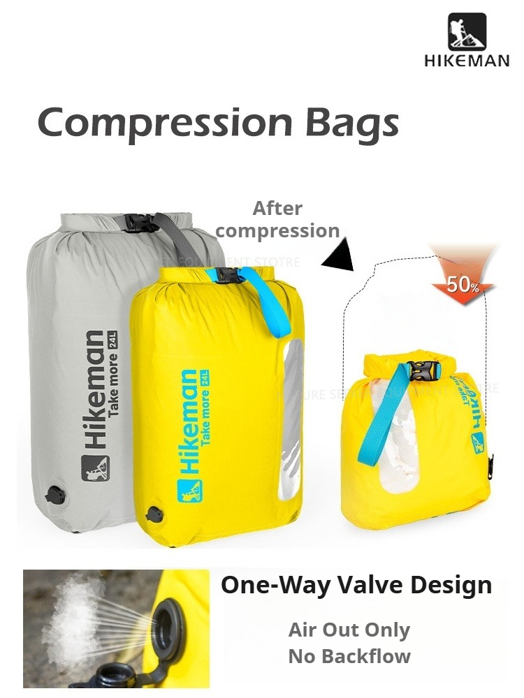Dry Bag Roll Top - Saco de Compressão a Vácuo HIKEMAN