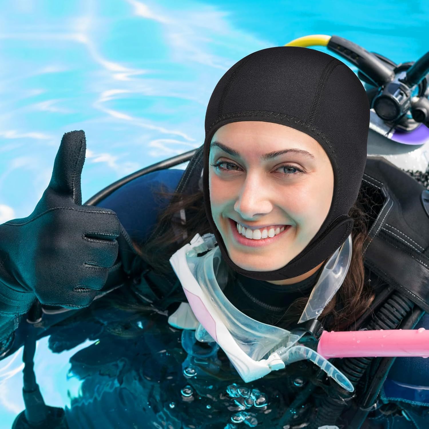 Touca de mergulho com capuz té - Aquatic Sports Cap avaliação e preço