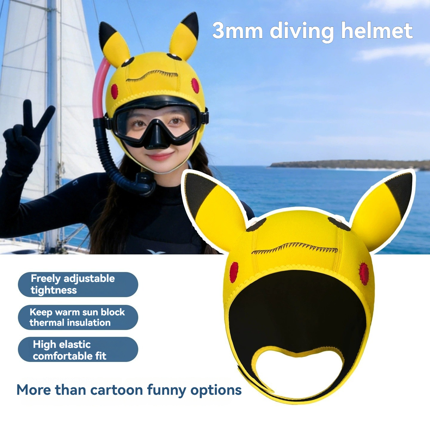 Touca de mergulho térmica de n - Aquatic Sports Cap avaliação e preço