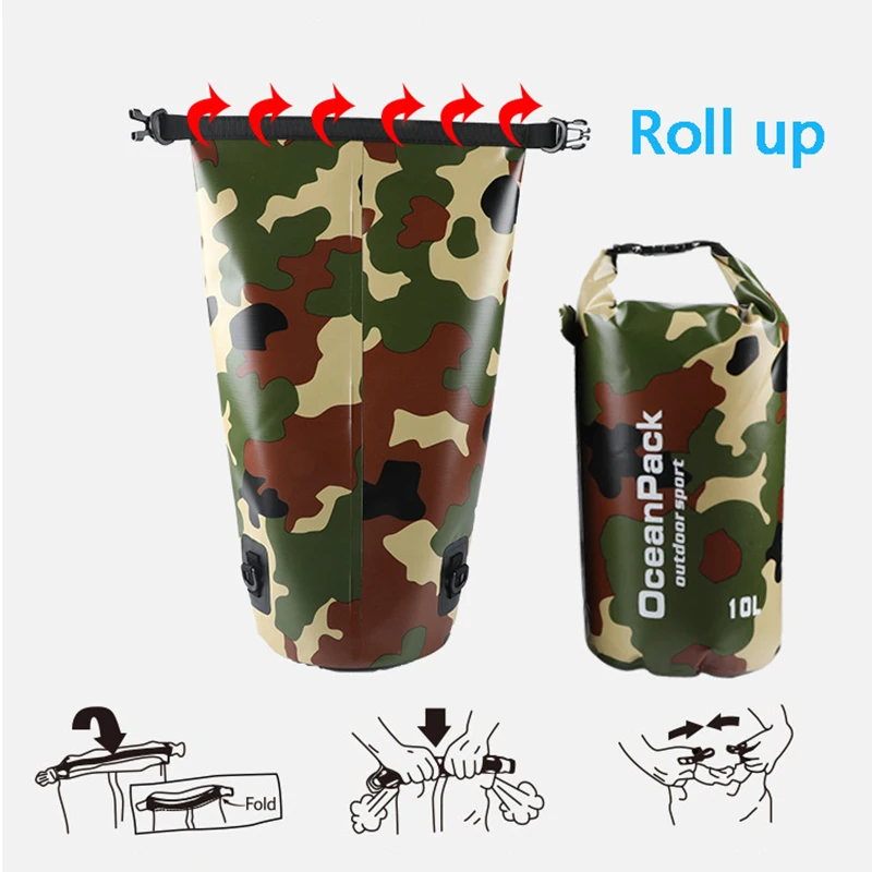 Mochila Impermeável Camuflada  - Dry Bag Roll Top avaliação e preço