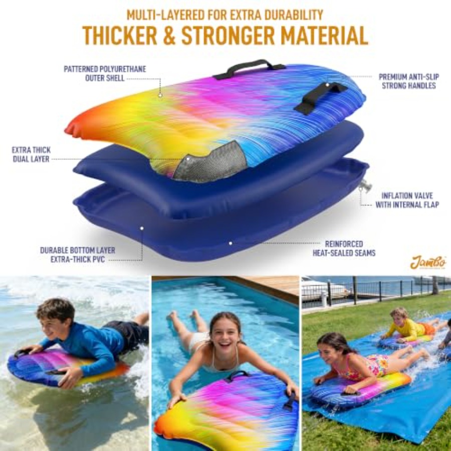 Pacote com 4 pranchas inflávei - Bodyboard Boogie Board avaliação e preço