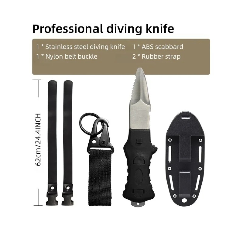 Faca de resgate de água ao ar  - Dive Knife Titanium avaliação e preço