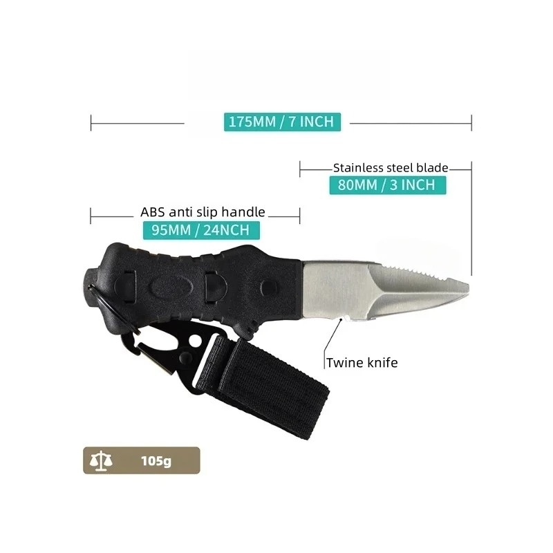 Faca de resgate de água ao ar  - Dive Knife Titanium avaliação e preço